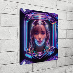 Холст квадратный Девушка в кристалле, цвет: 3D-принт — фото 2