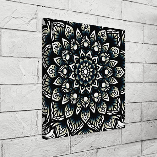 Картина квадратная Мандала чёрно-белая / 3D-принт – фото 3