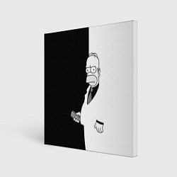 Картина квадратная Homer Simpson - black and white