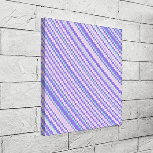 Картина квадратная Полосы пиксели розовый / 3D-принт – фото 3