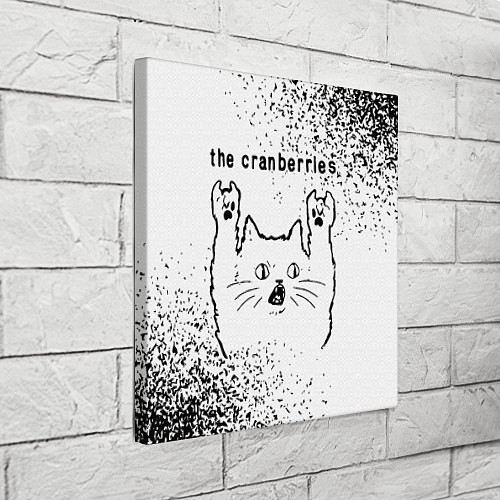 Картина квадратная The Cranberries рок кот на светлом фоне / 3D-принт – фото 3
