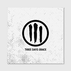 Холст квадратный Three Days Grace glitch на светлом фоне, цвет: 3D-принт — фото 2