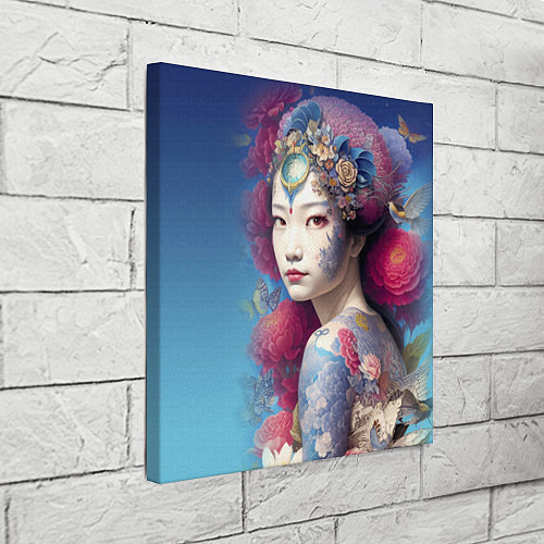 Картина квадратная Japanese girl - irezumi - tattoo - art / 3D-принт – фото 3
