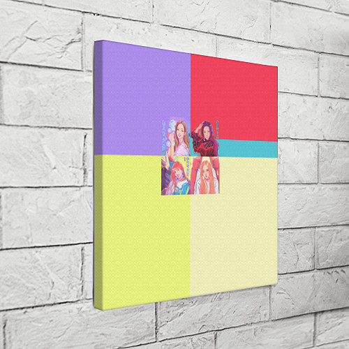 Картина квадратная Блек Пинк - разноцветный / 3D-принт – фото 3