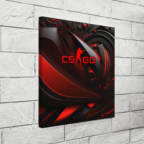 Картина квадратная CS GO red and black / 3D-принт – фото 3