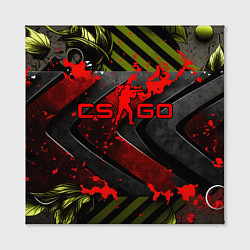 Холст квадратный CS GO red logo, цвет: 3D-принт — фото 2