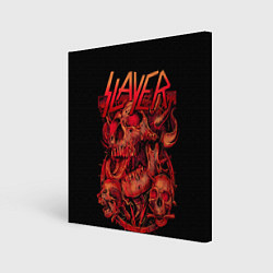 Холст квадратный Slayer skulls, цвет: 3D-принт