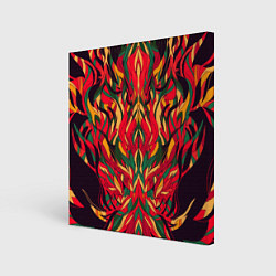 Холст квадратный Пожар в джунглях, цвет: 3D-принт