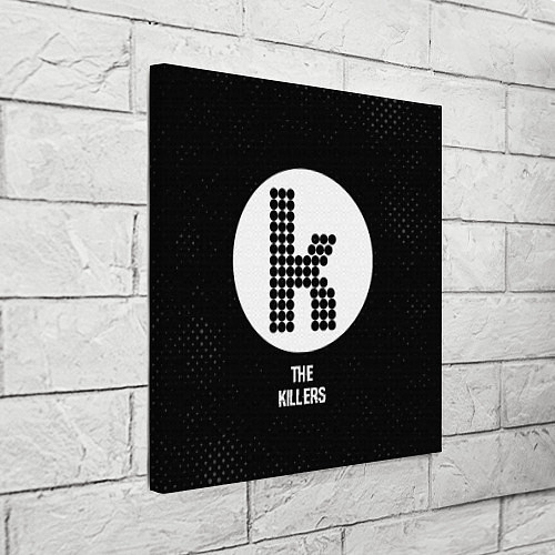 Картина квадратная The Killers glitch на темном фоне / 3D-принт – фото 3
