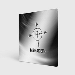 Холст квадратный Megadeth glitch на светлом фоне, цвет: 3D-принт