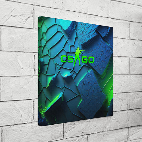 Картина квадратная CS GO blue green style / 3D-принт – фото 3