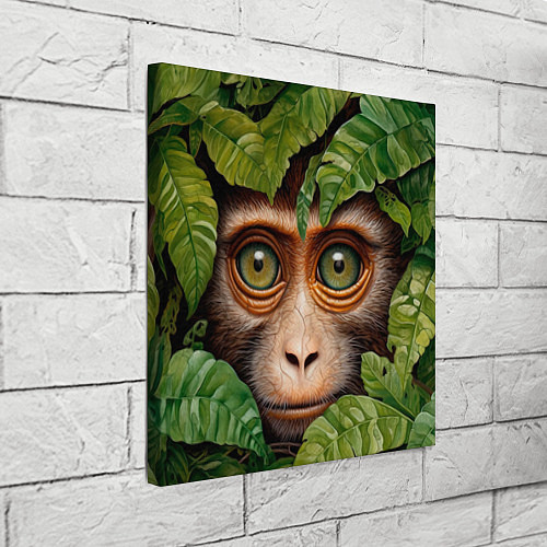 Картина квадратная Обезьяна в джунглях / 3D-принт – фото 3