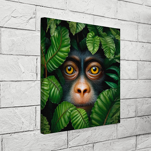 Картина квадратная Черная обезьянка / 3D-принт – фото 3