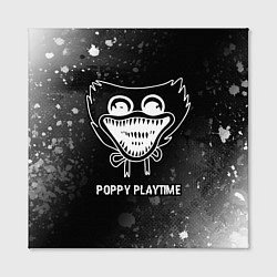 Холст квадратный Poppy Playtime glitch на темном фоне, цвет: 3D-принт — фото 2
