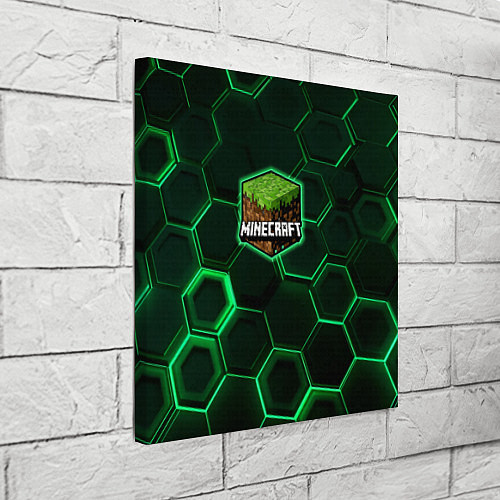 Картина квадратная Minecraft Logo Плиты / 3D-принт – фото 3