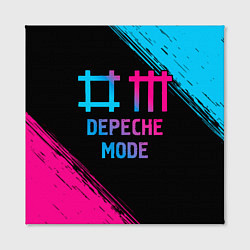 Холст квадратный Depeche Mode - neon gradient, цвет: 3D-принт — фото 2