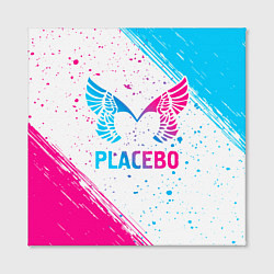 Холст квадратный Placebo neon gradient style, цвет: 3D-принт — фото 2