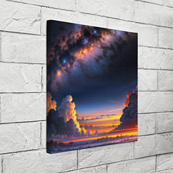 Холст квадратный Млечный путь и облака на закате, цвет: 3D-принт — фото 2