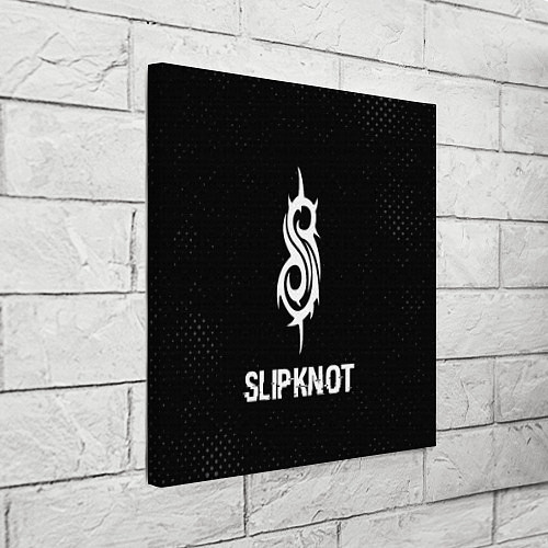 Картина квадратная Slipknot glitch на темном фоне / 3D-принт – фото 3