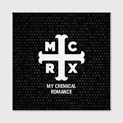 Холст квадратный My Chemical Romance glitch на темном фоне, цвет: 3D-принт — фото 2