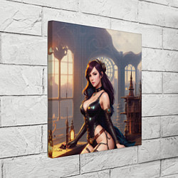 Холст квадратный Красивая девушка в стиле стимпанк, цвет: 3D-принт — фото 2