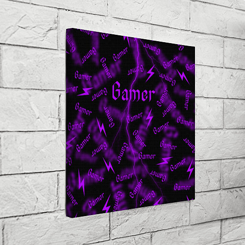 Картина квадратная Геймер - паттерн / 3D-принт – фото 3