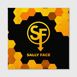 Холст квадратный Sally Face - gold gradient, цвет: 3D-принт — фото 2