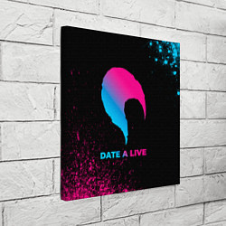 Холст квадратный Date A Live - neon gradient, цвет: 3D-принт — фото 2