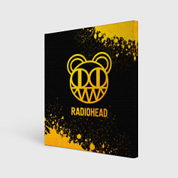 Холст квадратный Radiohead - gold gradient, цвет: 3D-принт