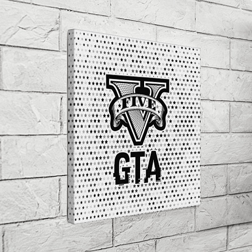 Картина квадратная GTA glitch на светлом фоне / 3D-принт – фото 3