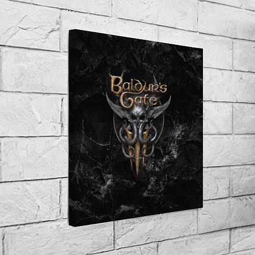 Картина квадратная Baldurs Gate 3 dark logo / 3D-принт – фото 3
