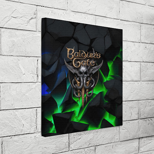 Картина квадратная Baldurs Gate 3 black blue neon / 3D-принт – фото 3