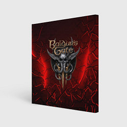 Картина квадратная Baldurs Gate 3 logo red