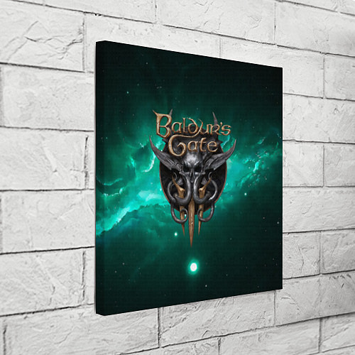 Картина квадратная Baldurs Gate 3 logo green / 3D-принт – фото 3