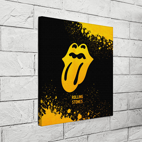 Картина квадратная Rolling Stones - gold gradient / 3D-принт – фото 3