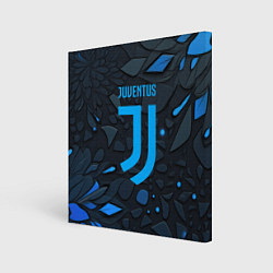 Холст квадратный Juventus blue logo, цвет: 3D-принт