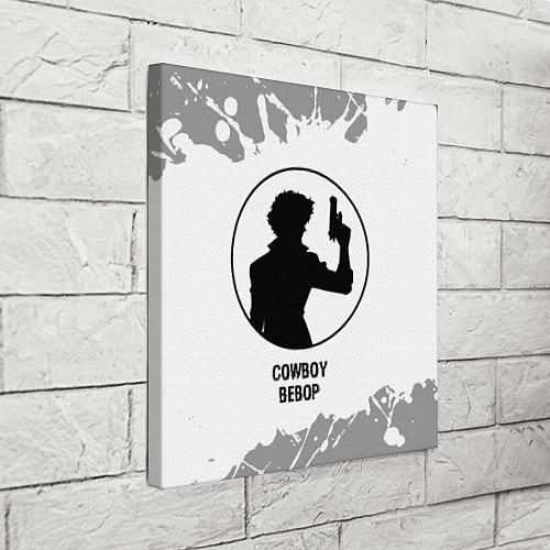 Картина квадратная Cowboy Bebop glitch на светлом фоне / 3D-принт – фото 3