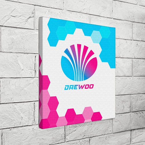 Картина квадратная Daewoo neon gradient style / 3D-принт – фото 3