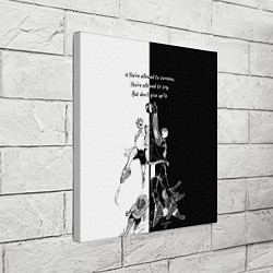 Холст квадратный Хината и мяч - аниме волейбол, цвет: 3D-принт — фото 2