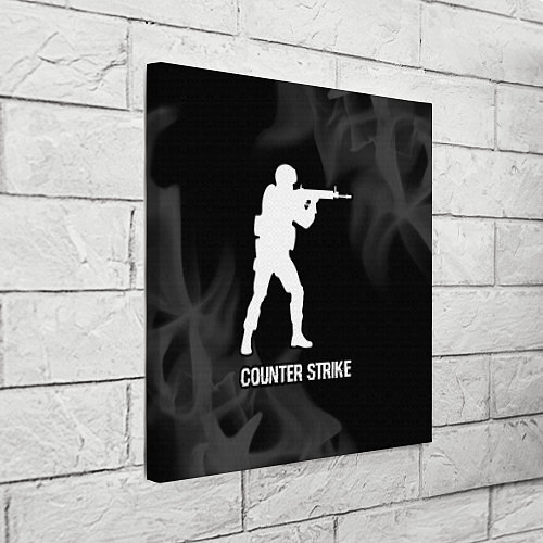 Картина квадратная Counter Strike glitch на темном фоне / 3D-принт – фото 3