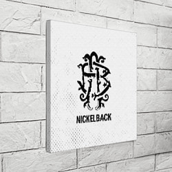 Холст квадратный Nickelback glitch на светлом фоне, цвет: 3D-принт — фото 2
