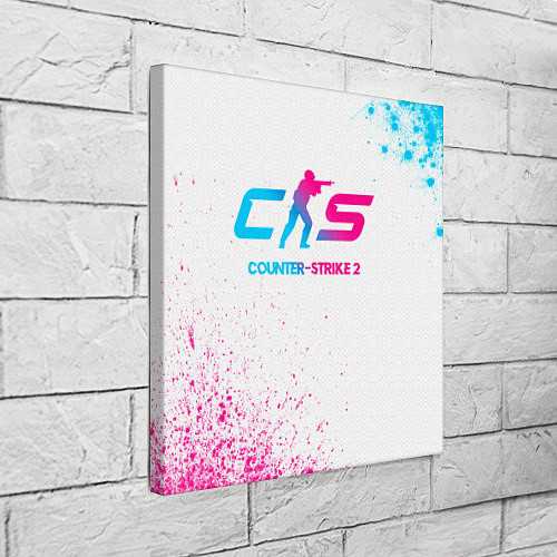 Картина квадратная Counter-Strike 2 neon gradient style / 3D-принт – фото 3