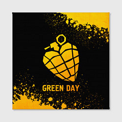 Холст квадратный Green Day - gold gradient, цвет: 3D-принт — фото 2