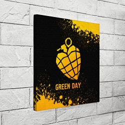 Холст квадратный Green Day - gold gradient, цвет: 3D-принт — фото 2