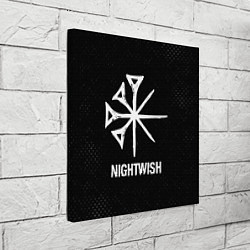 Холст квадратный Nightwish glitch на темном фоне, цвет: 3D-принт — фото 2