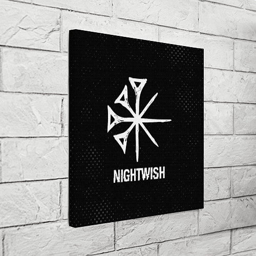 Картина квадратная Nightwish glitch на темном фоне / 3D-принт – фото 3