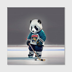 Холст квадратный Panda striker of the Florida Panthers, цвет: 3D-принт — фото 2