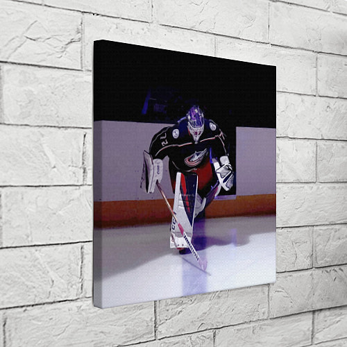 Картина квадратная Sergey Bobrovsky - goalkeeper - Columbus blue jack / 3D-принт – фото 3