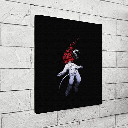 Картина квадратная Скафандр и розы / 3D-принт – фото 3
