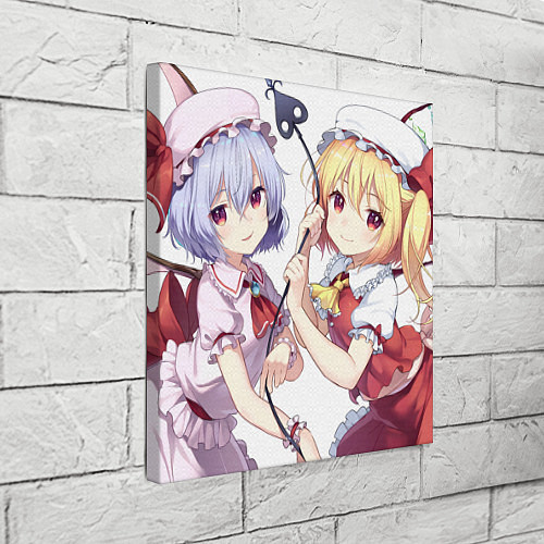 Картина квадратная Touhou Project Ремилия и Фландр Скарлет / 3D-принт – фото 3